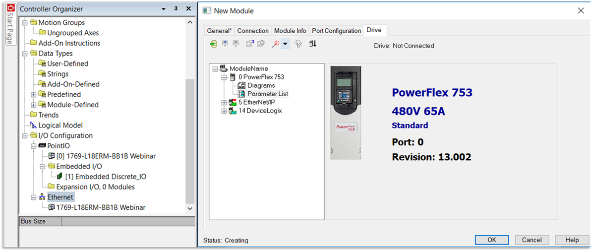 Interfaz Add On Profile permite programar los variadores PowerFlex en el Studio 5000