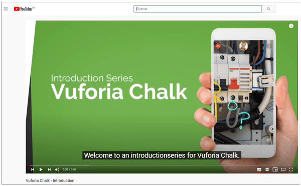 Entrenamiento introductorio al Vuforia Chalk